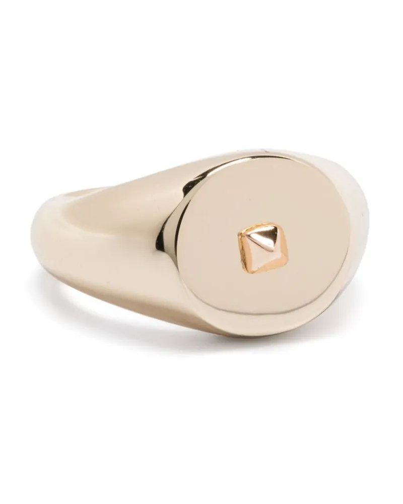Eddie Borgo mini Pyramid signet ring - Gold Gold
