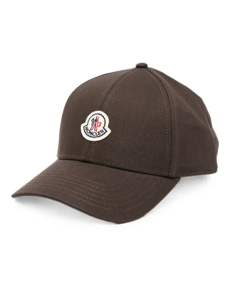 Moncler Baseballkappe mit Logo-Patch - Braun Braun
