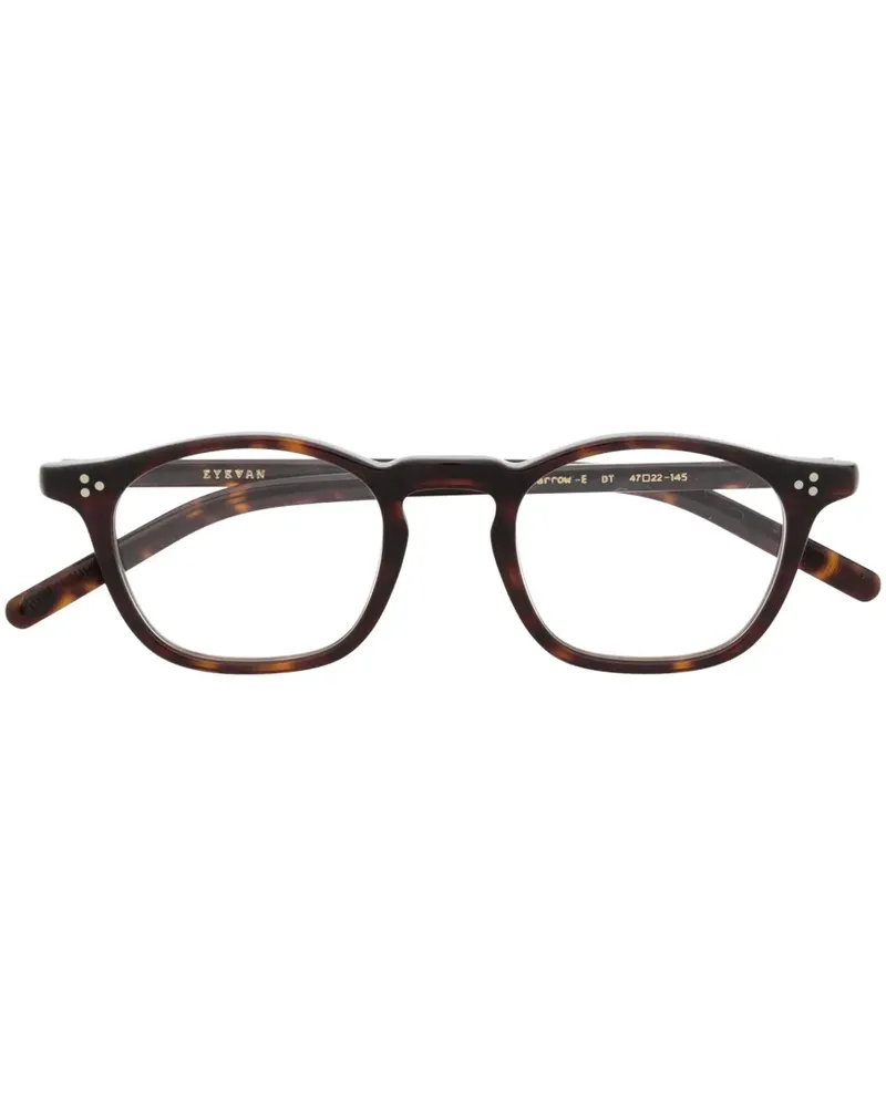 EYEVAN 7285 Eckige Brille in Schildpattoptik - Braun Braun