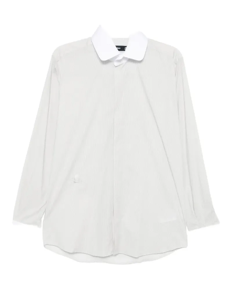 Karl Lagerfeld Besticktes Hemd mit Kontrastkragen - Grau Grau