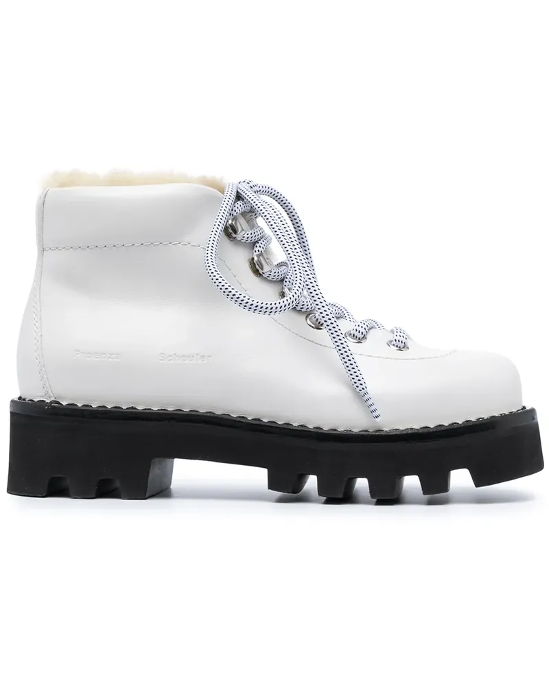 Proenza Schouler Stiefel mit Shearling - Weiß Weiß