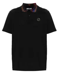 Just Cavalli Poloshirt mit Logo-Applikation Schwarz