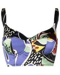 Moschino Bustier mit abstraktem Print Schwarz