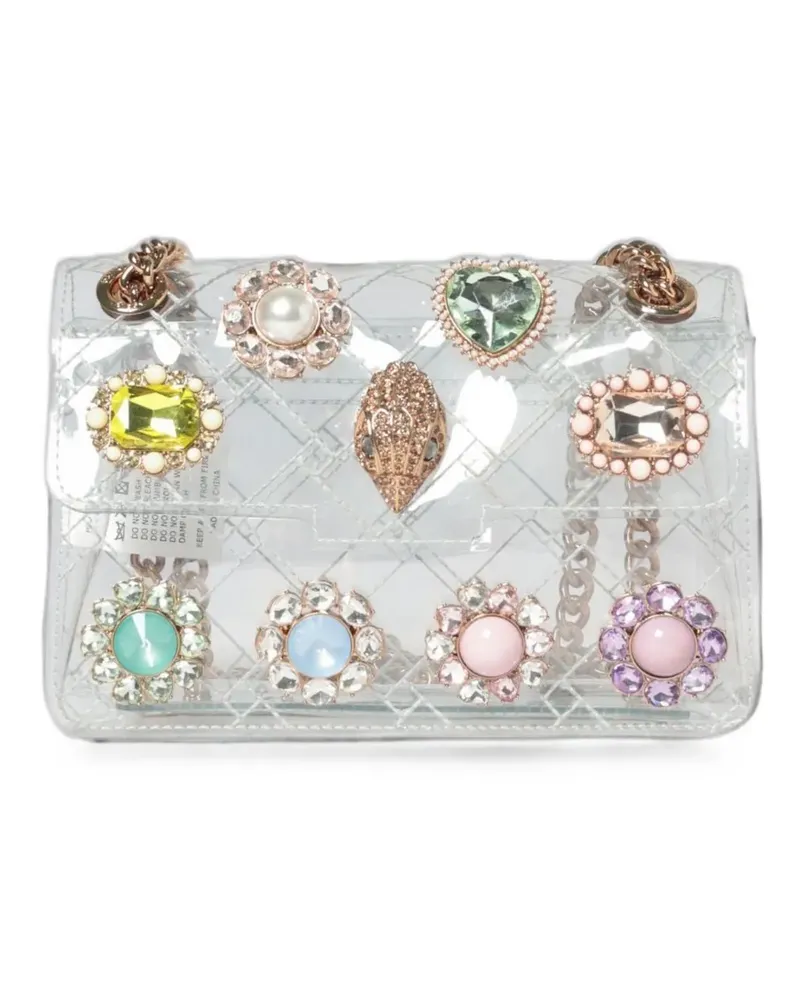 Kurt Geiger crystal-embellished quilted shoulder bag - Weiß Weiß