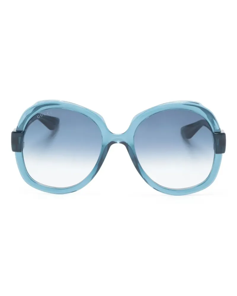 Gucci Sonnenbrille mit rundem Gestell - Blau Blau