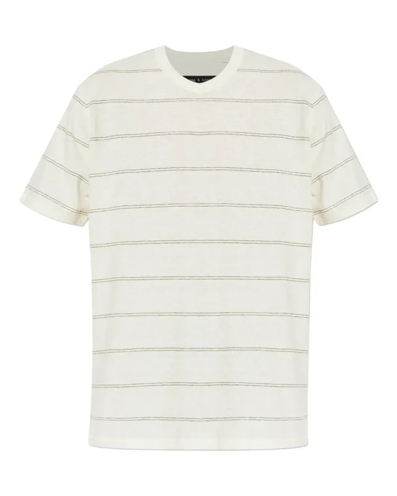 Rag & Bone striped short-sleeve T-shirt - Nude Nude