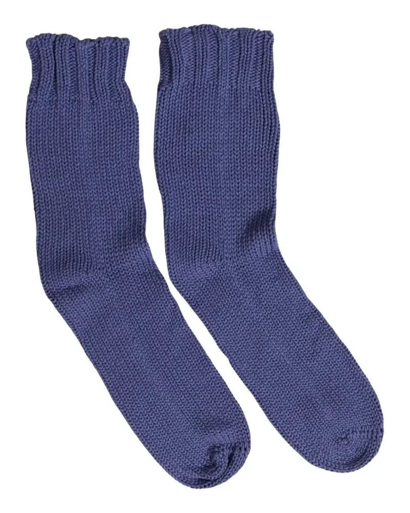 Dolce & Gabbana ribbed-knit cotton socks - Blau Blau