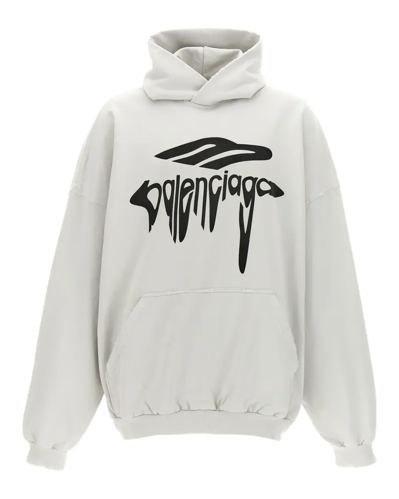 Balenciaga logo-print hoodie - Nude Nude
