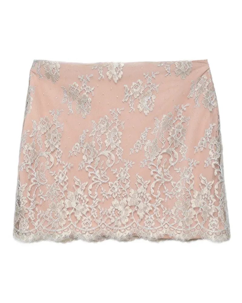 Valentino Garavani Midirock mit Spitzen-Overlay - Nude Nude