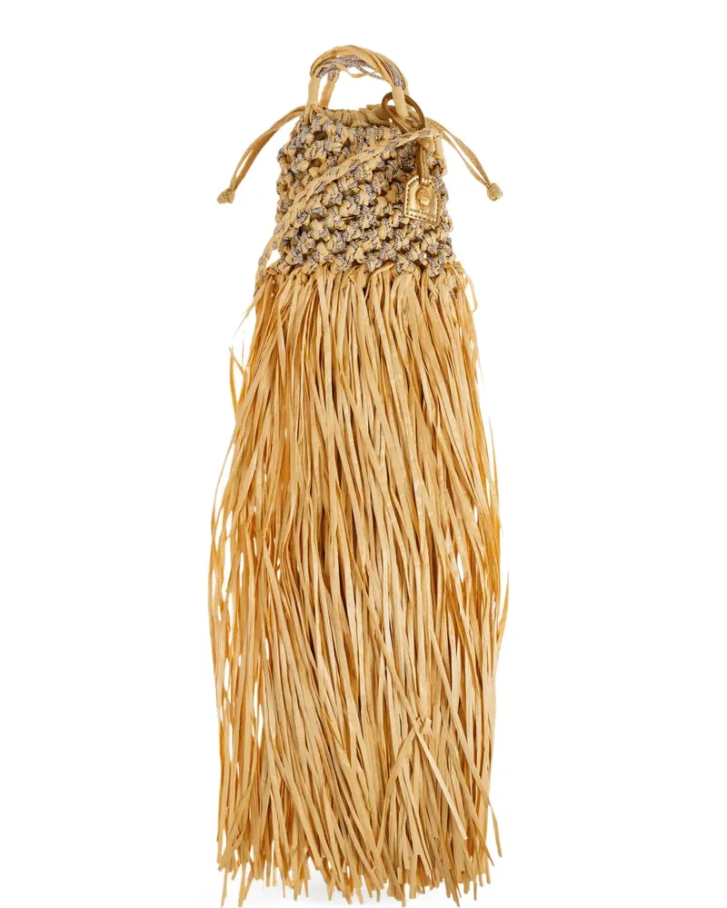 Kurt Geiger mini Macrame crystal bag - Nude Nude