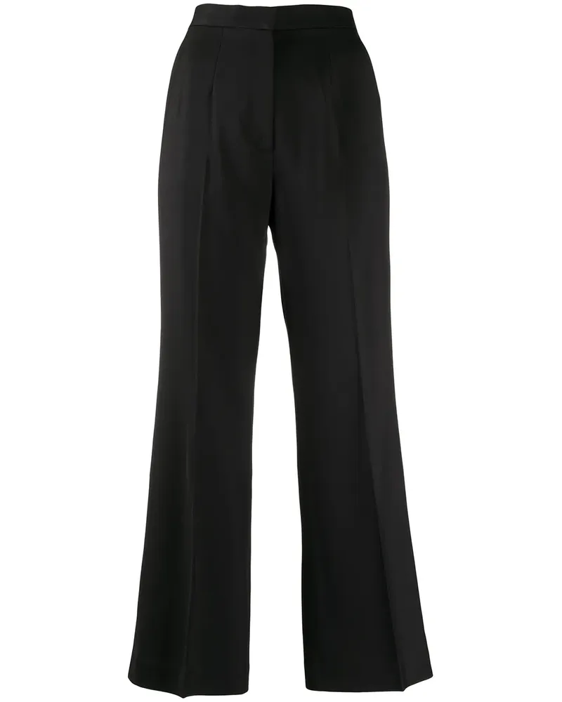 GOODIOUS Cropped-Hose im Bootcut-Design - Schwarz Schwarz