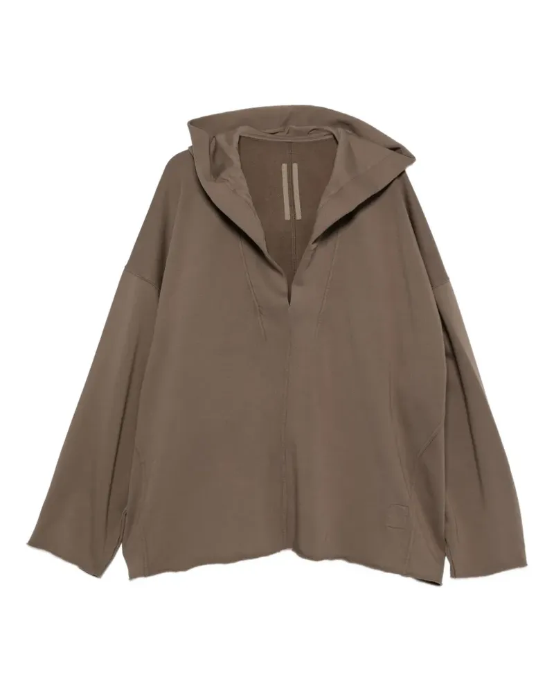 DRKSHDW by Rick Owens raw-cut hooded hoodie - Braun Braun