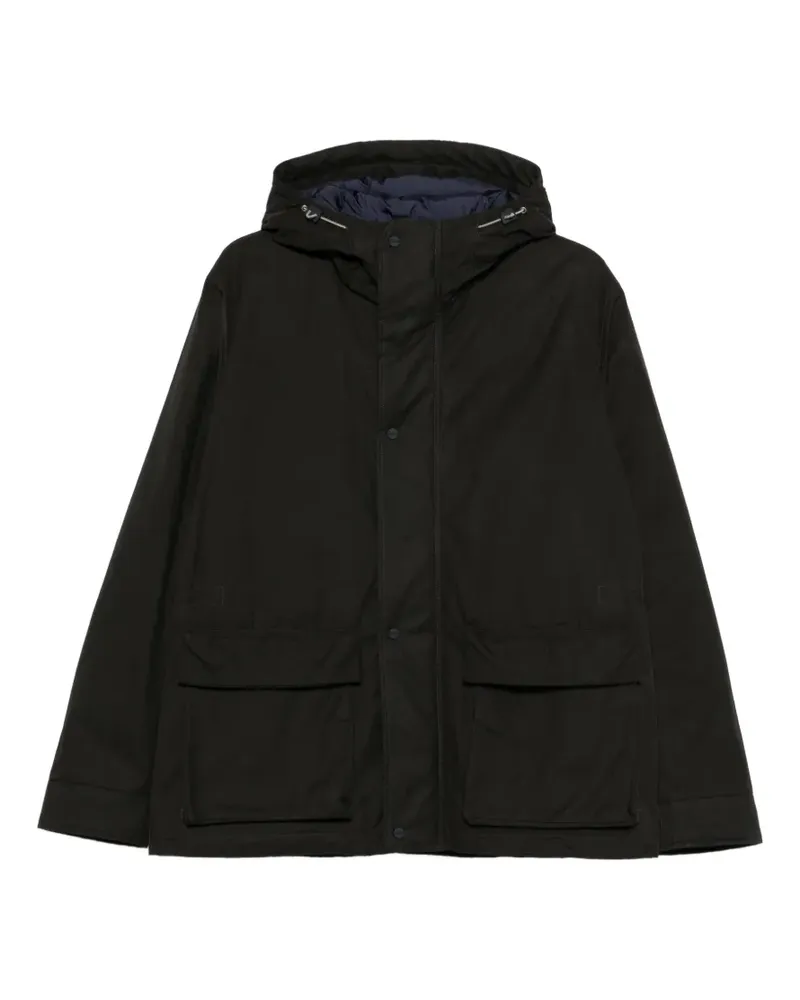 Herno Hoodie mit Klappentasche - Schwarz Schwarz