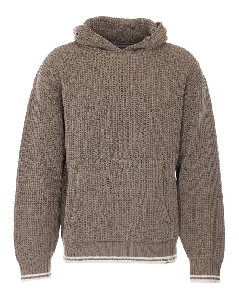Golden Goose logo-patch hoodie - Braun Braun