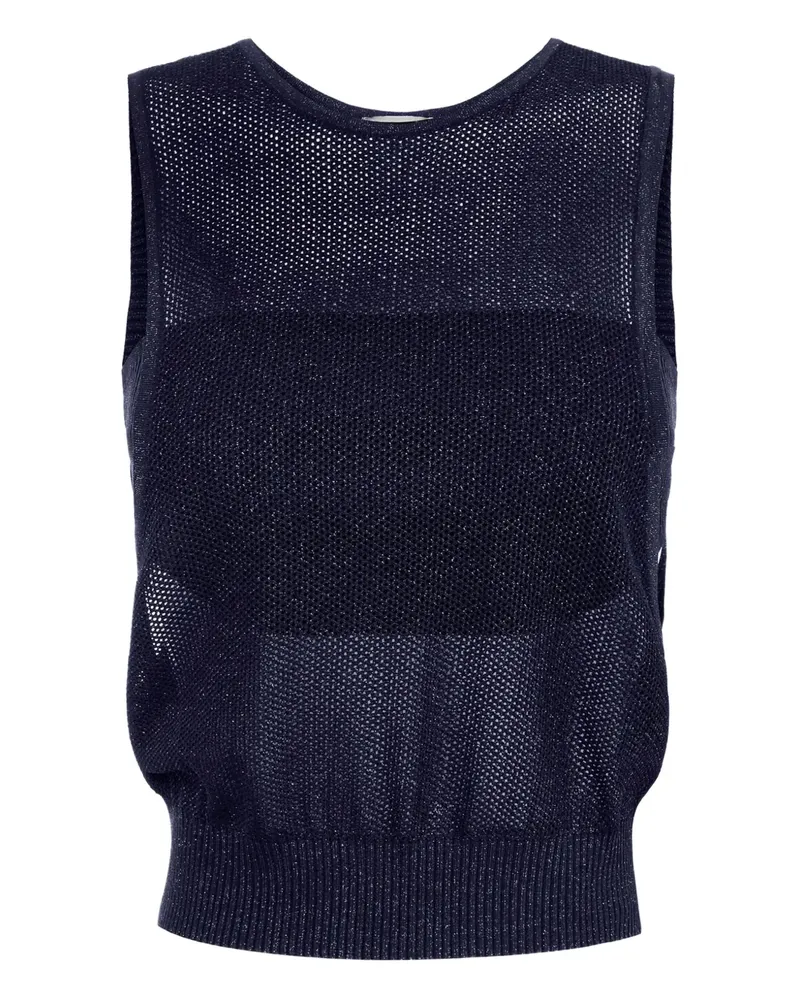 Elisabetta Franchi Gestricktes Top - Blau Blau
