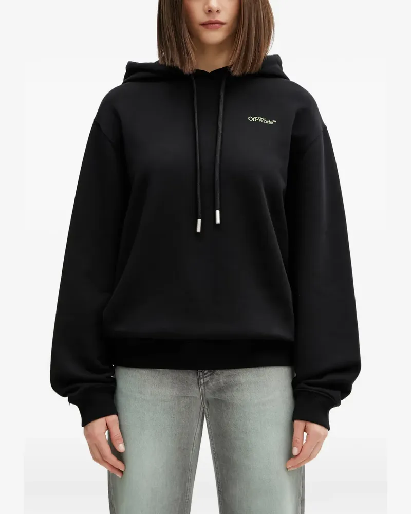 OFF-WHITE Arrows floral-embroidered hoodie - Schwarz Schwarz