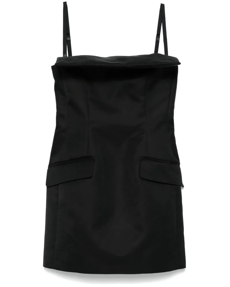 SPORTMAX Kleid mit eckigem Ausschnitt - Schwarz Schwarz