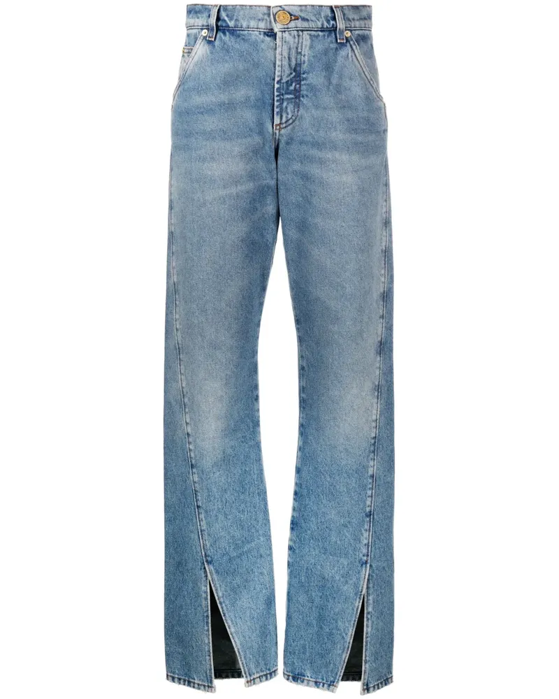 Balmain Bootcut-Jeans mit Schlitzen - Blau Blau
