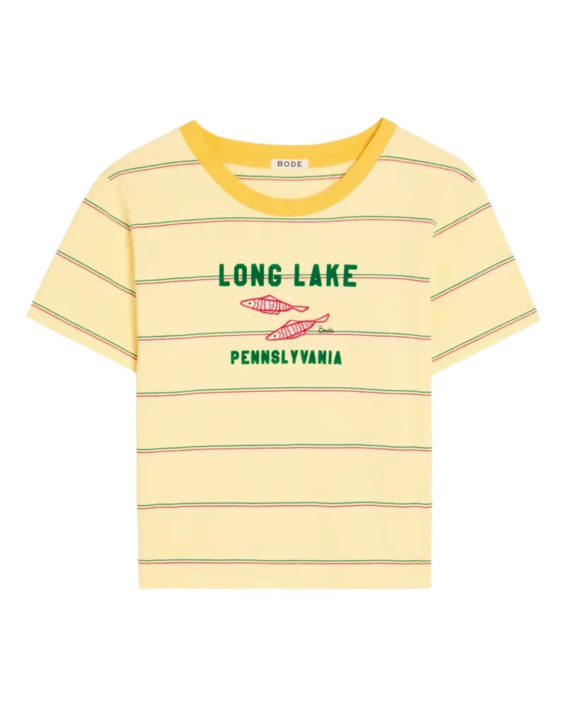 BODE striped graphic T-shirt - Gelb Gelb