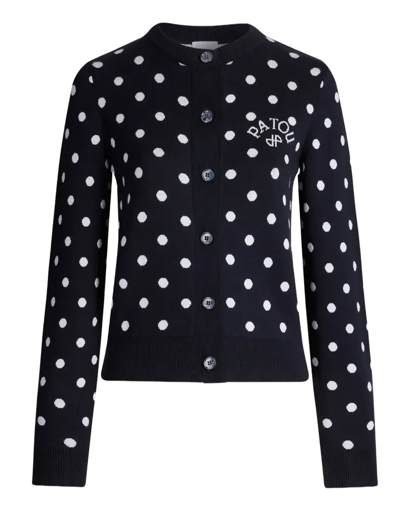 Patou Geknöpfter Cardigan mit Polka Dots - Schwarz Schwarz