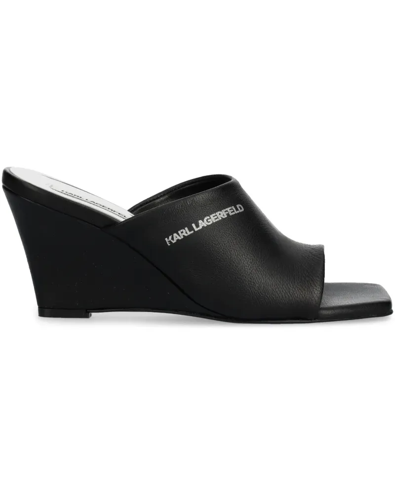 Karl Lagerfeld Mules mit Logo-Print - Schwarz Schwarz