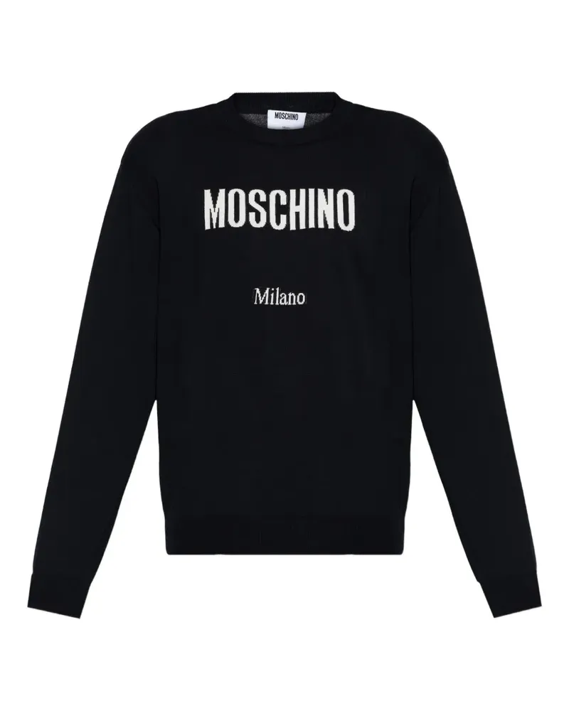 Moschino knitted crewneck jumper - Schwarz Schwarz