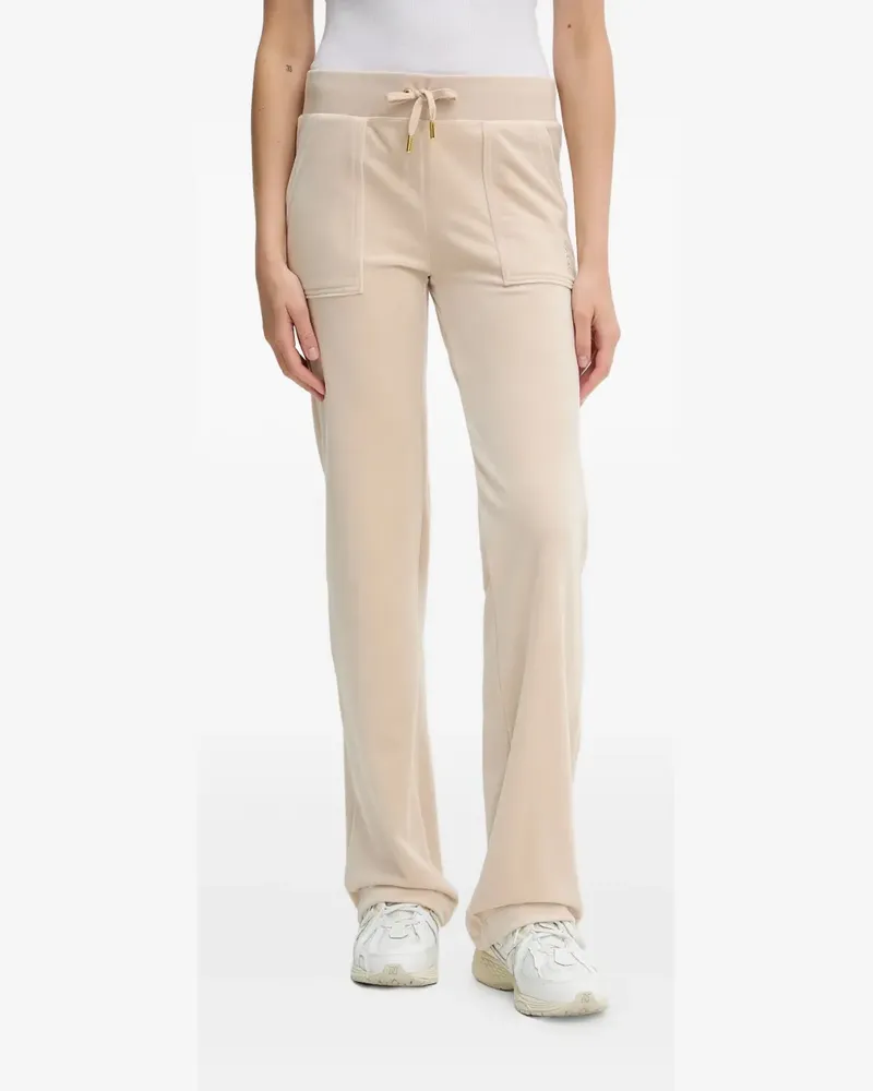 Juicy Couture Velours-Jogginghose mit aufgesetzter Tasche - Nude Nude
