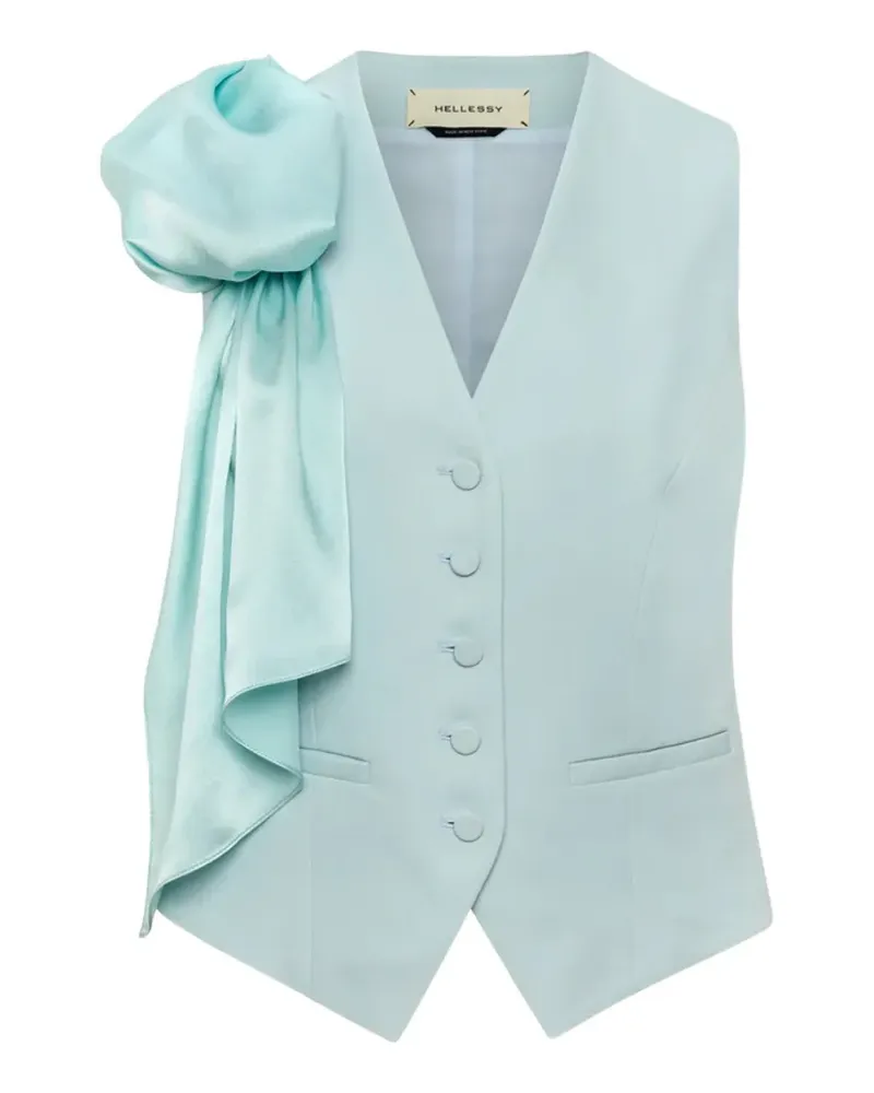 Hellessy Paloma ribbon floral vest - Blau Blau
