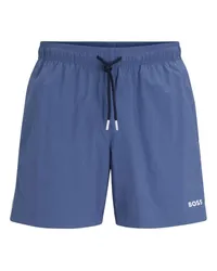 HUGO BOSS Badeshorts mit Logo-Print Blau