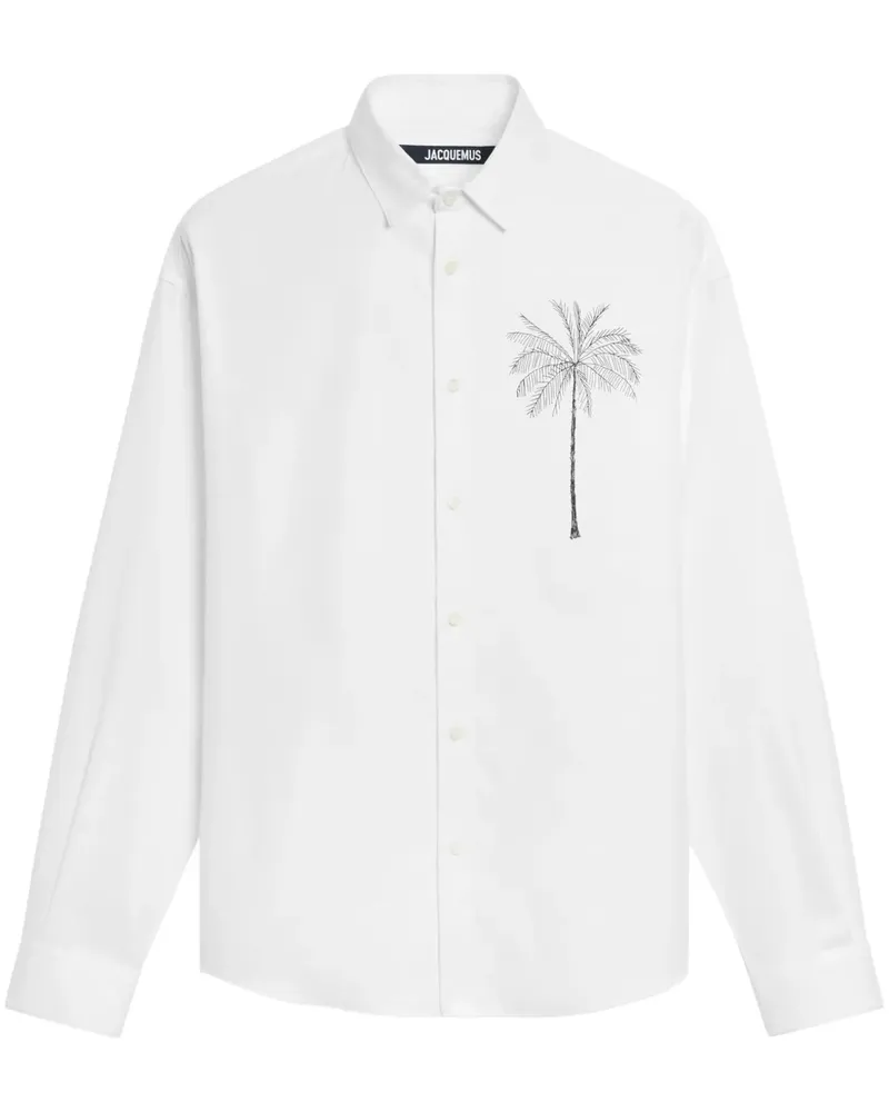 Jacquemus Aloe Palm Tree Hemd - Weiß Weiß