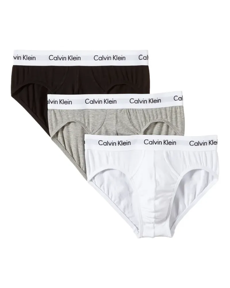 Calvin Klein Slips mit Logo-Bund (3er-Set) - Grau Grau