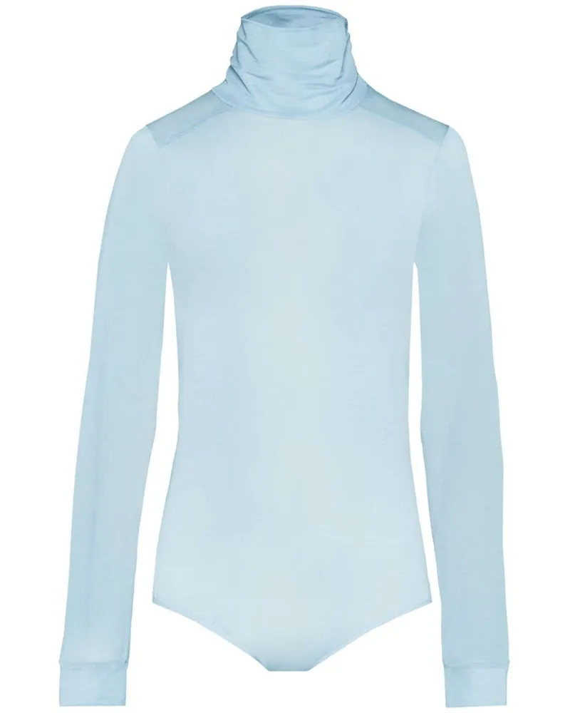 Maison Margiela Transparenter Body mit Ziernähten - Blau Blau