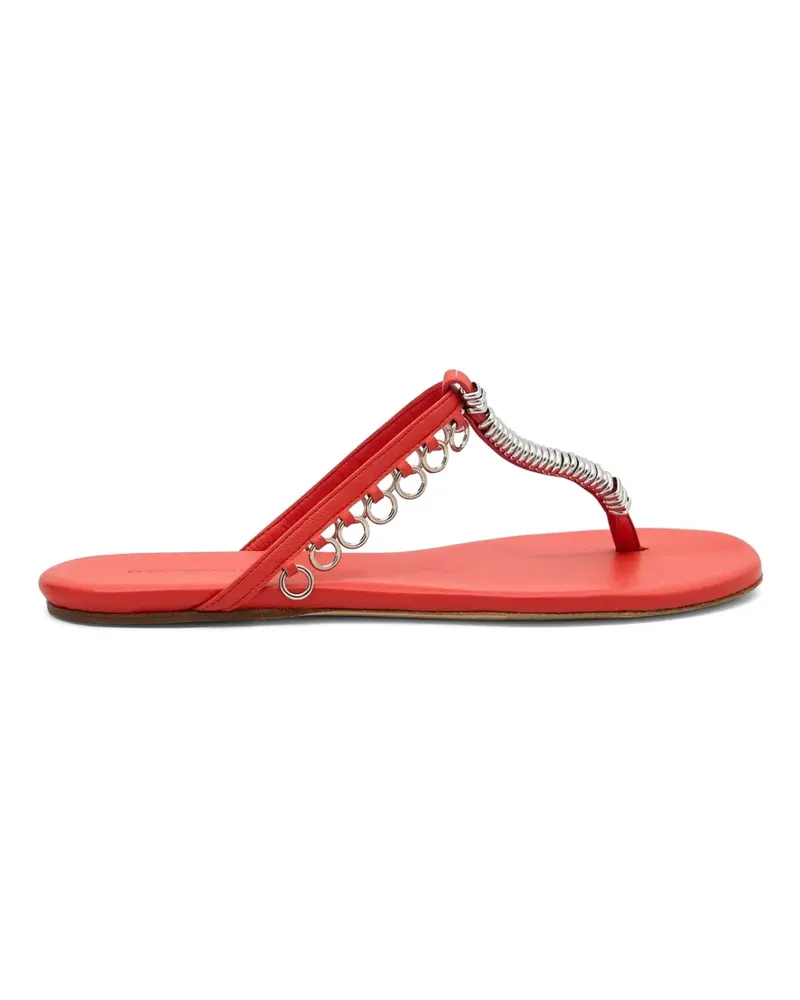 Christopher Esber Flache Pierced Sandalen - Rot Rot