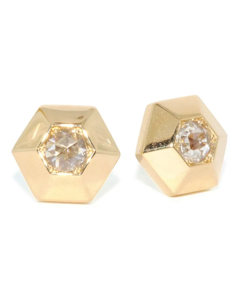 Fred Leighton 18kt Gelbgoldohrstecker mit Diamanten Gold