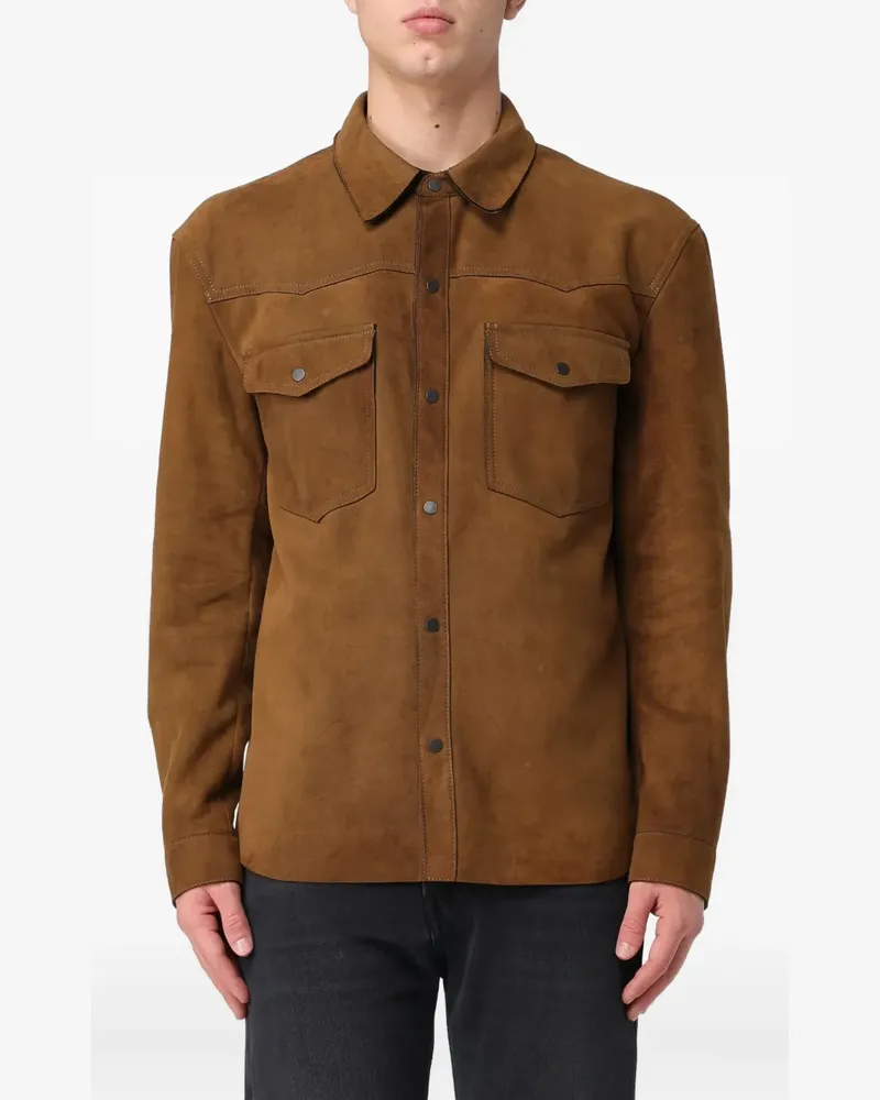 Salvatore Santoro Wildlederhemd mit Taschen - Braun Braun