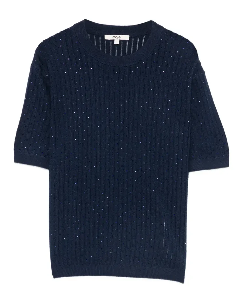 Maje crew-neck T-shirt - Blau Blau