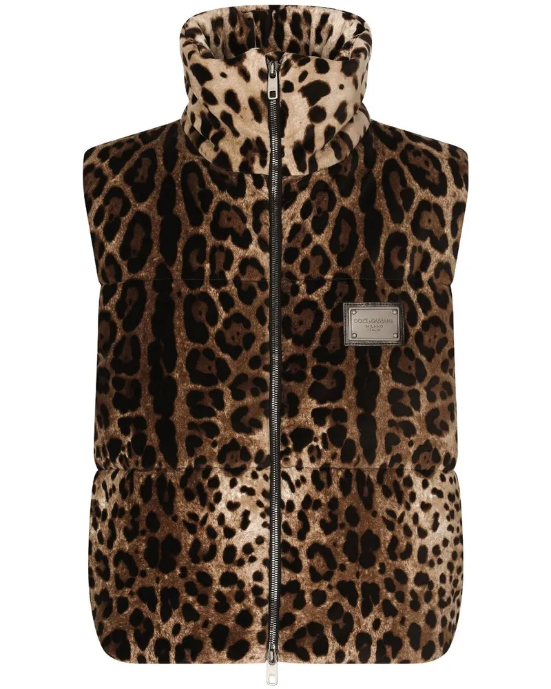 Dolce & Gabbana Gürtel mit Leoparden-Print - Braun Braun