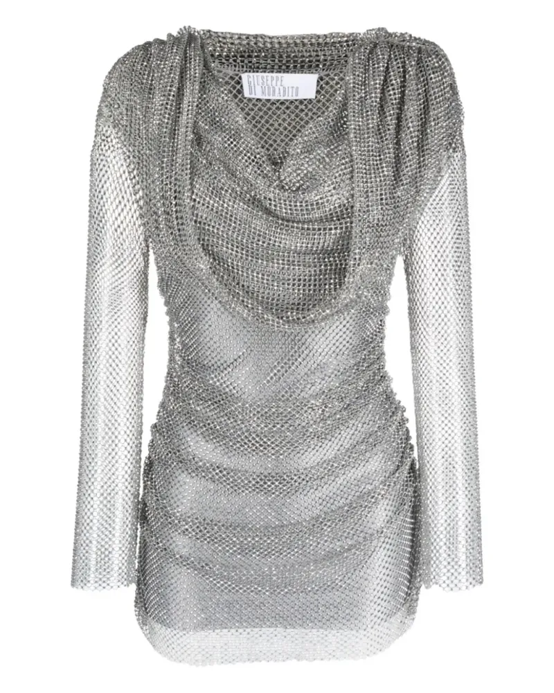 Giuseppe di Morabito Kapuzen-Minikleid mit Strass - Grau Grau