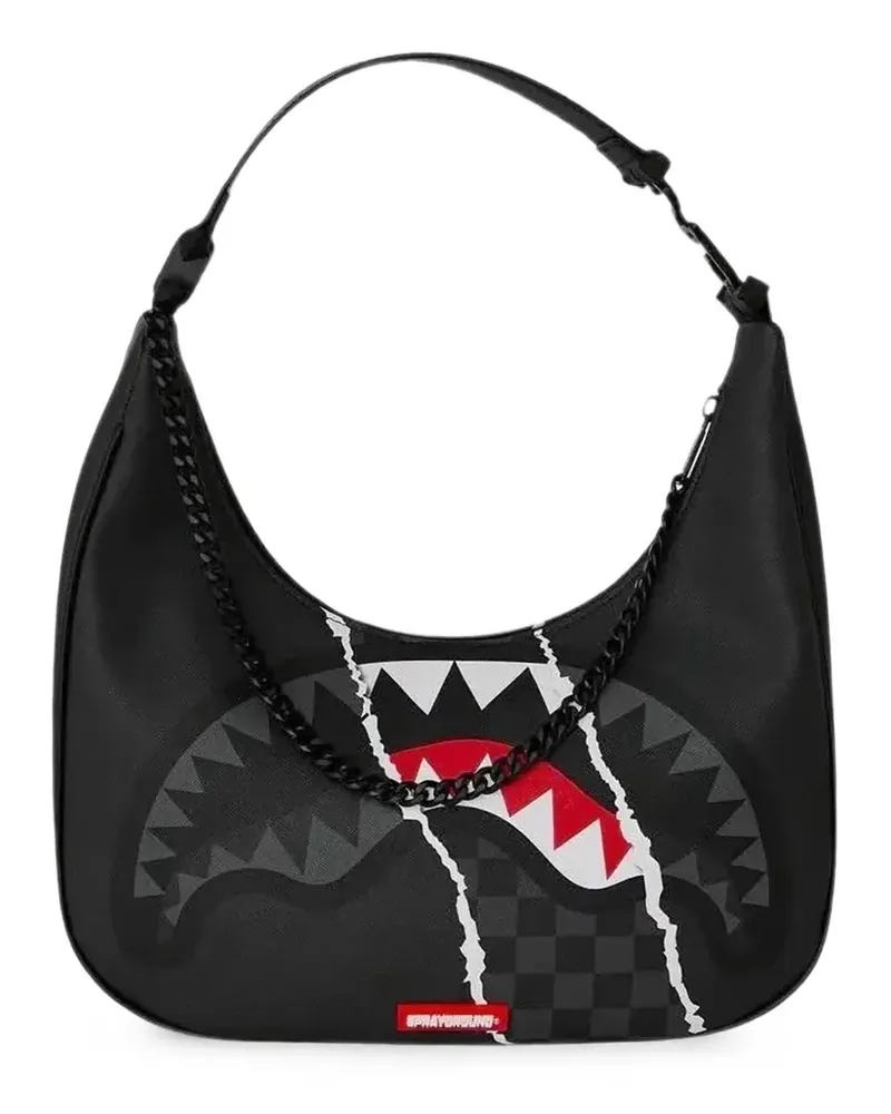 Sprayground Shark Slash Schultertasche - Schwarz Schwarz
