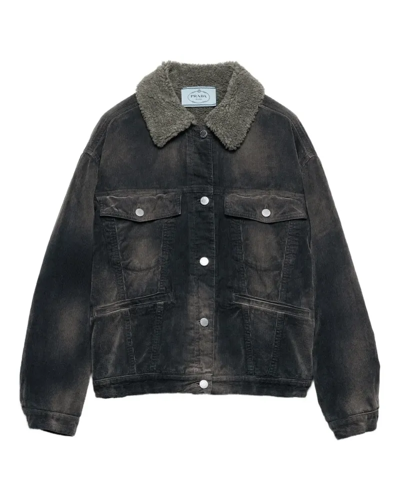 Prada corduroy denim jacket - Grau Grau