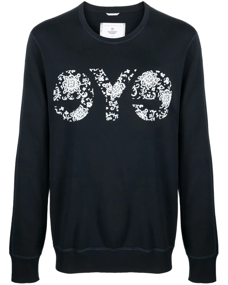 Junya Watanabe Sweatshirt mit Text-Print - Blau Blau