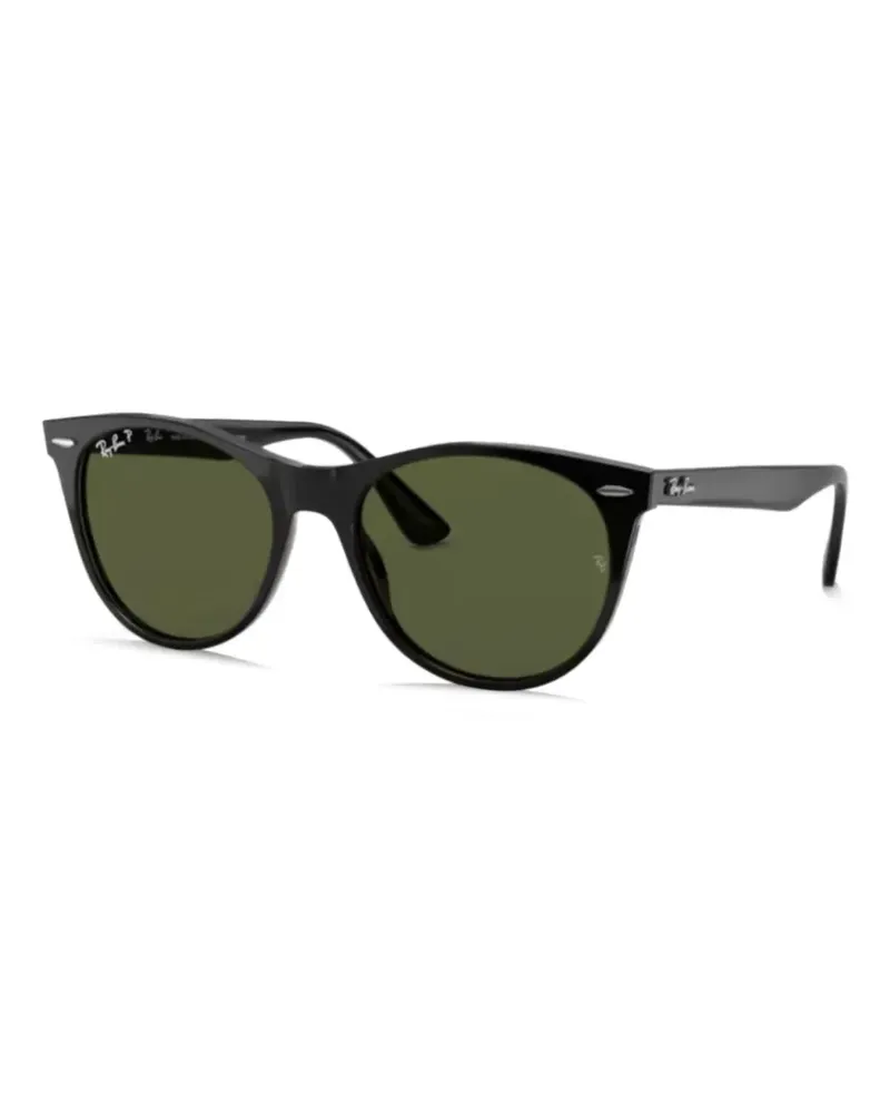 Ray Ban Sonnenbrille mit rundem Gestell - Schwarz Schwarz