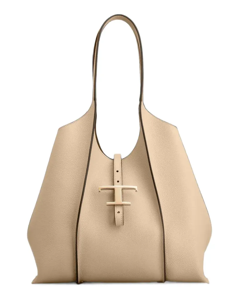 TOD'S T Timeless leather tote bag - Nude Nude