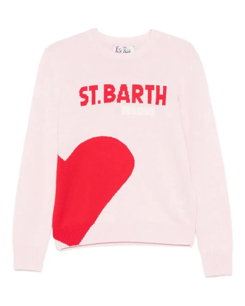 MC2 Saint Barth heart intarsia st barth sweater - Rosa Rosa