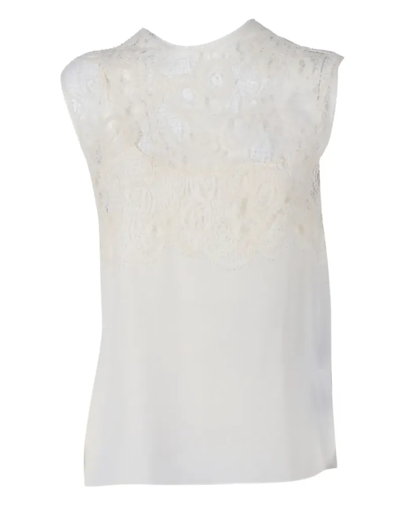 Fabiana Filippi Camisole-Top mit Spitze - Weiß Weiß