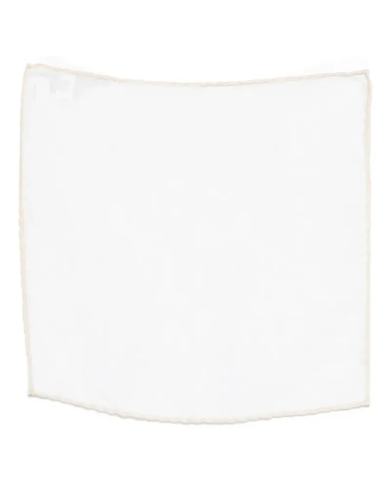 Eleventy Einstecktuch mit eckiger Form - Weiß Weiß