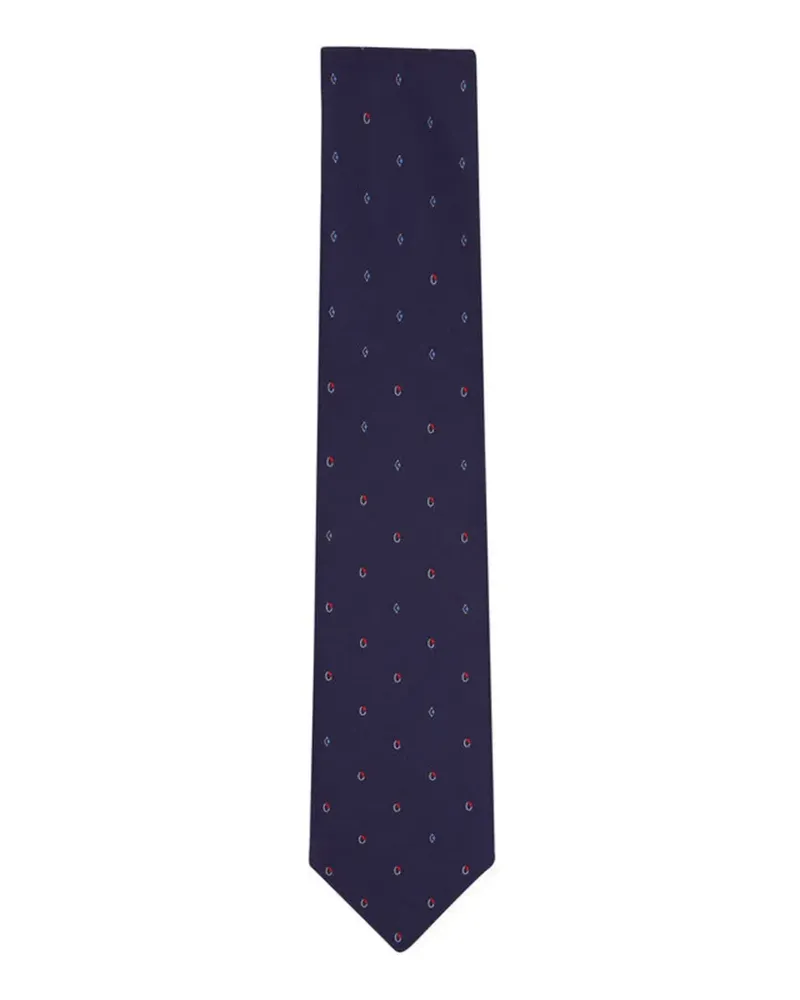 Brioni Geometrisch gemusterte Krawatte - Blau Blau