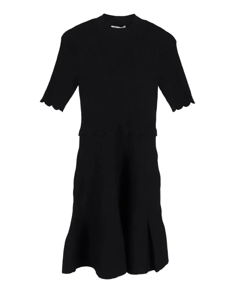 Sandro scalloped-trim dress - Schwarz Schwarz