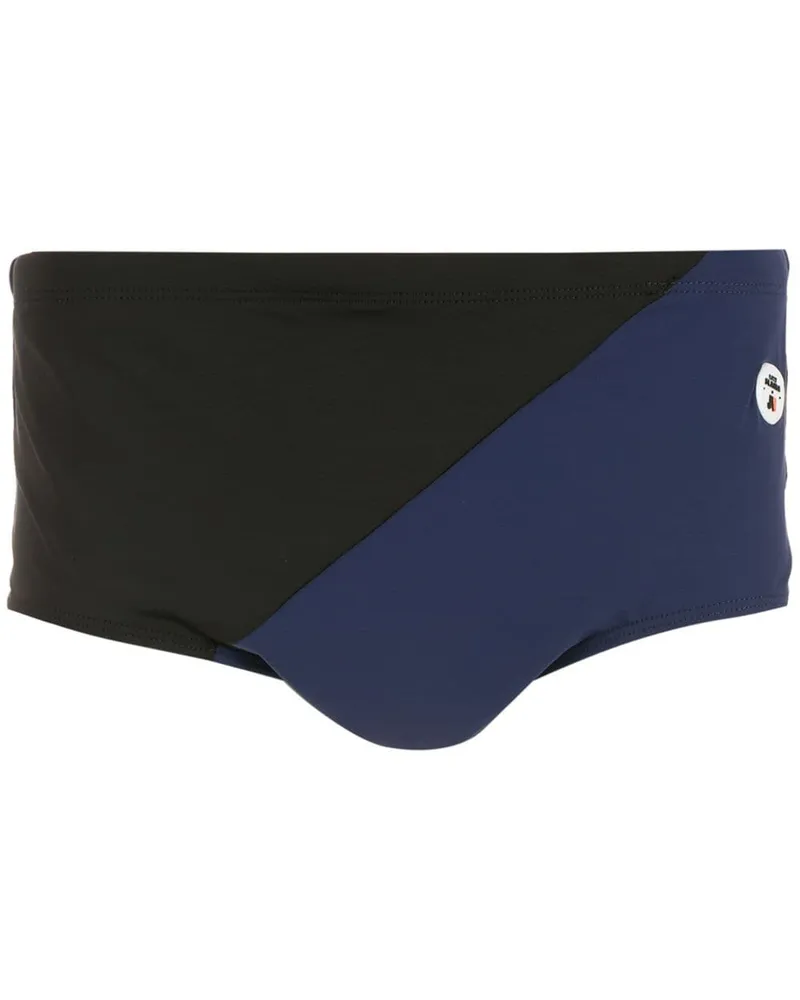 Amir Slama Badehose in Colour-Block-Optik - Blau Blau