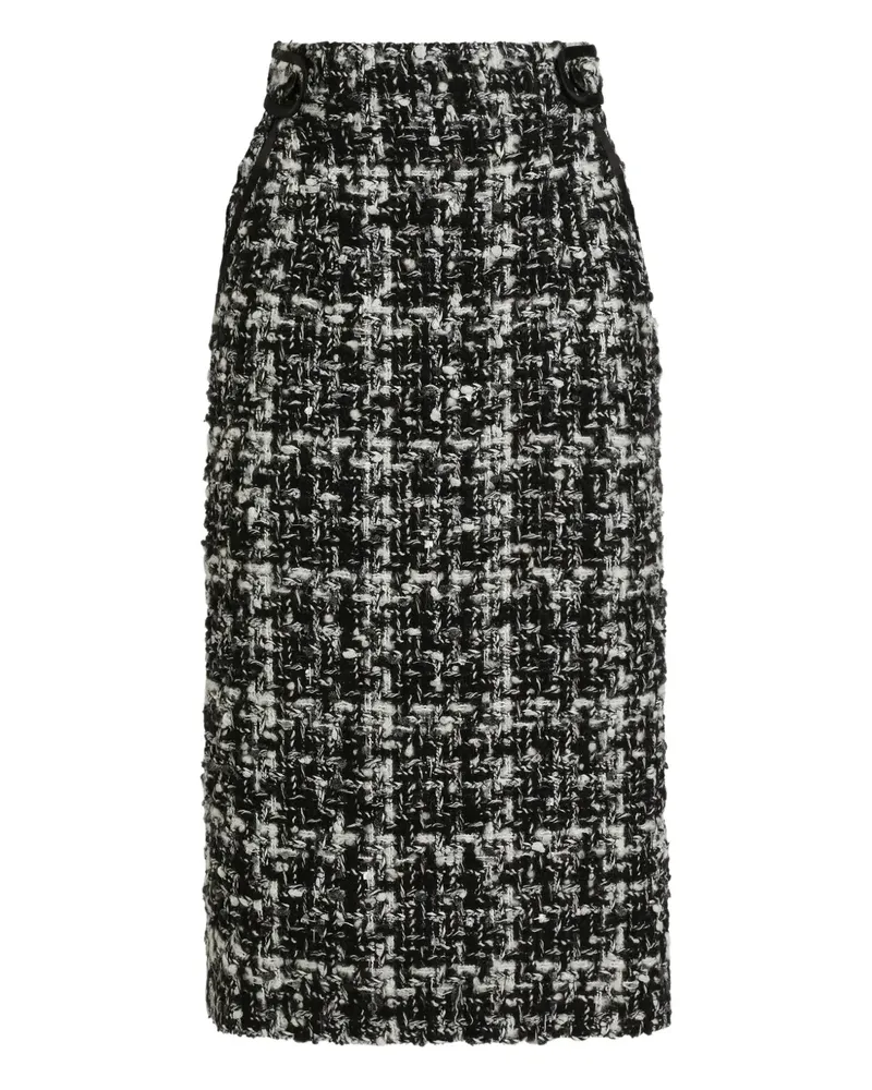 Dolce & Gabbana Midirock aus Tweed - Schwarz Schwarz